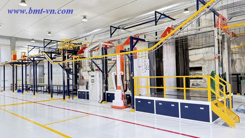 HỆ THỐNG DÂY CHUYỀN  SƠN TĨNH ĐIỆN TỰ ĐỘNG